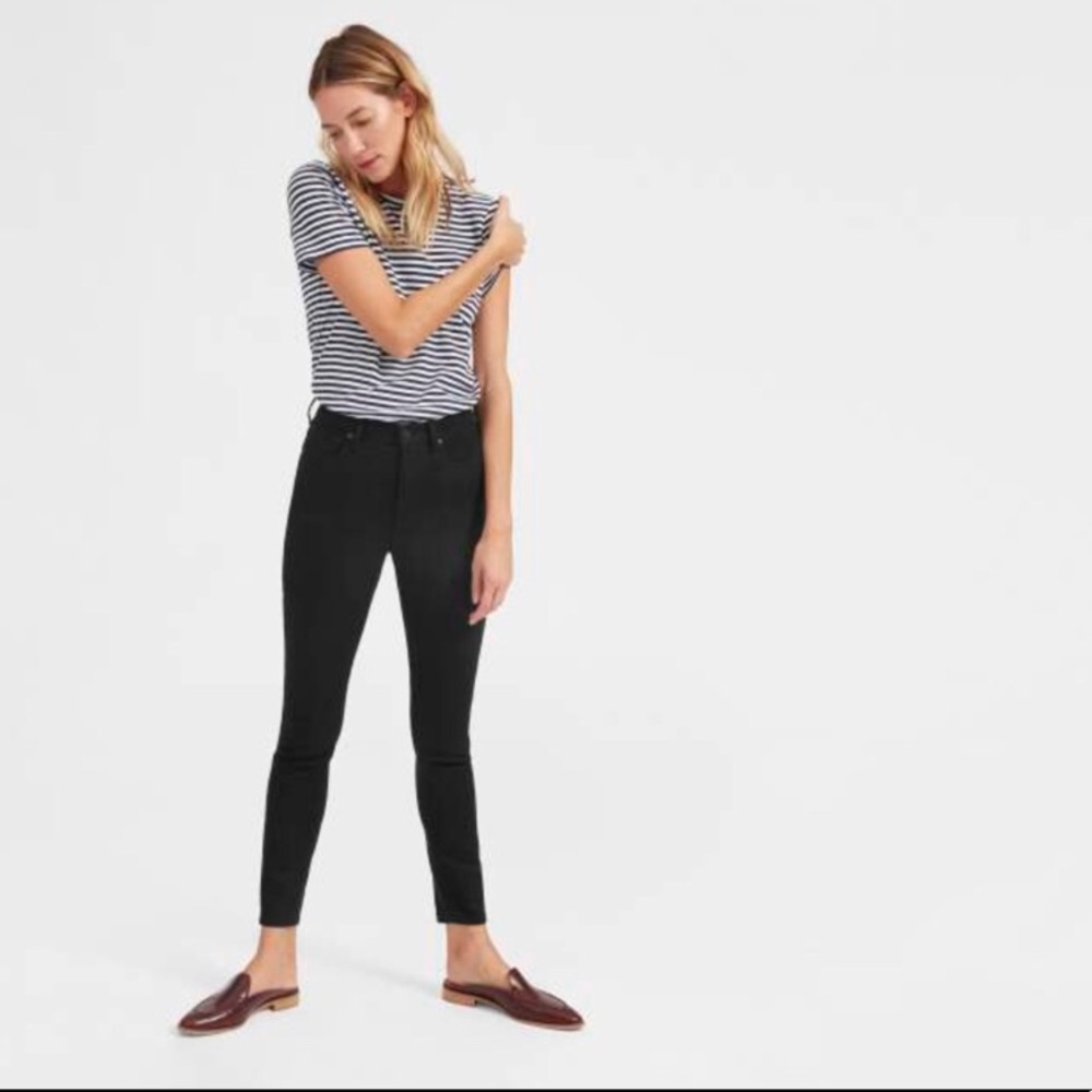 Everlane High Rise Skinny Jeans Black